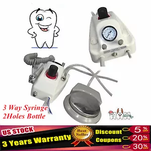Unidad de turbina de laboratorio dental portátil trabajo para compresor de aire jeringa de 3 vías pieza de mano - Imagen 1 de 19