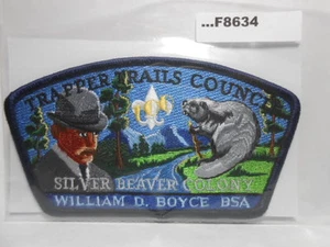 TRAPPER TRAILS COUNCIL SILVER BEAVER COLONY WILLIAM D. BOYCE F8634 - Foto 1 di 1