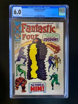 FANTASTIC FOUR #67  CGC 6.0 - WHITE PAGES -  1st app HIM / Adam Warlock - Image 1 of 4