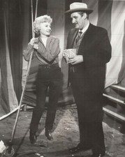 BARBARA STANWYCK - PAT BUTTRAM - 10" x 8" b/w Photograph ROUSTABOUT 1964