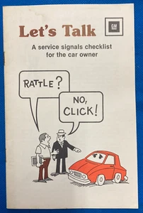 GMH HOLDEN COMMODORE VB LETS TALK BROCHURE SERVICE BOOK Signals Checklist Book 1 - Foto 1 di 11