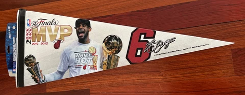 Miami Heat Lebron James back to back Nba finals MVP pennant Cover