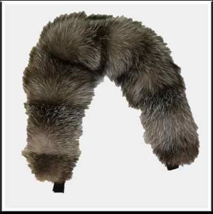 Glacier Wear Blue Frost Fox Fur Ruff 28 inches - Picture 1 of 4