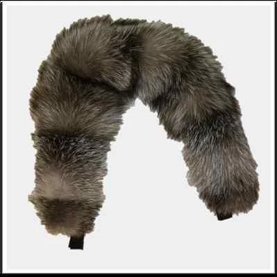 Volante de piel de zorro azul escarcha Glacier Wear 28 pulgadas Foto 1 de 4