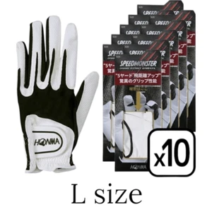 HONMA Golf Glove GC13001 L Size ×10 Left Hand Synthetic Leather Grip Size 9.1in - Picture 1 of 6