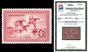 Scott RW2 1935 $1.00 Duck Stamp Mint Graded VF 80 OG H with PSE CERTIFICATE! - Picture 1 of 2