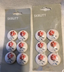 Nuevos imanes de cristal rosa Ikea SKRUTT 300.522.38 2 paquetes/12 imanes sellados de fábrica - Imagen 1 de 4