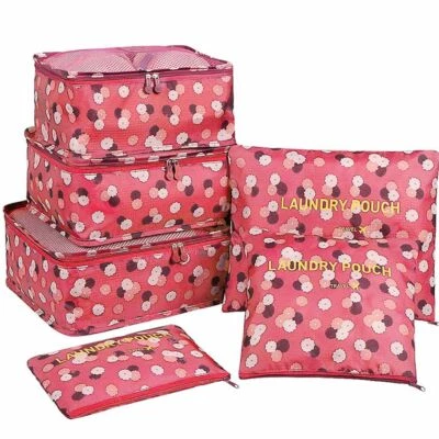 6Pcs/Set Travel Storage Bag for Clothes Luggage Packing Cube Organizer Suitcase - Image 1 of 4