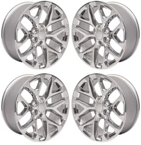 GMC 22" Chrome Snowflake Wheels Fits 2020 2021 2022 2023 2024 2025 Sierra Yukon - Picture 1 of 3