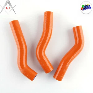 For KTM 250SXF 250 XC-F 2007 2008 2009 Silicone Radiator Coolant Hose Kit Orange - Imagen 1 de 3