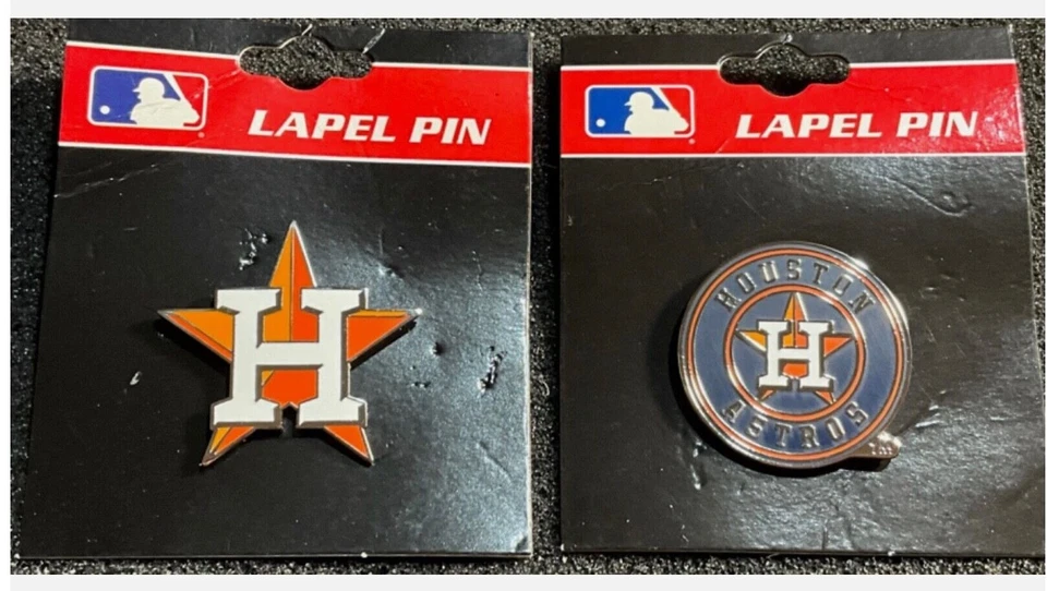 Set of 2 Houston Astros Primary Logo Collector  Pins - Image 1 of 1