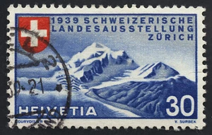 01887 Switzerland Scott #252 Zurich Mountains used, handstamp cancel - Picture 1 of 1