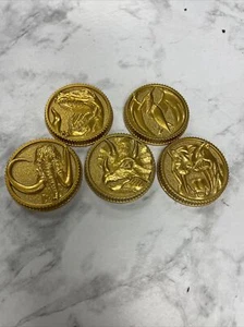Monedas de oro fundidas a presión para Mighty Morphin Power Rangers MMPR Legacy Morpher - Imagen 1 de 4