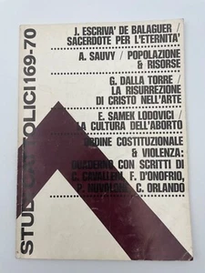 Studi Cattolici N. 169-170 1975 La cultura dell'aborto Escrivà Sacerdote - Picture 1 of 3
