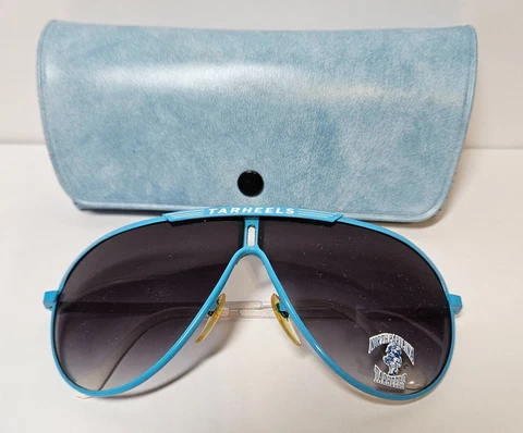 Vintage UNC North Carolina Tarheels Sunglasses w/Softshell Case Cover