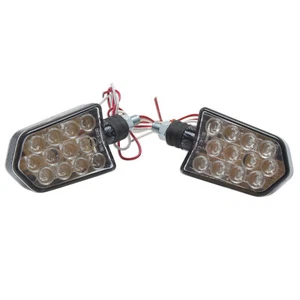 Sol Clear Carbon Universal Light Motorcycle Stem LED Stalk Turn Signal Marker - Picture 1 of 2