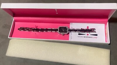 Isaac Mizrahi Live! Reloj Pulsera Damas Cerámica y Cristal Negro CAJA NUEVA QVC Foto 1 de 4