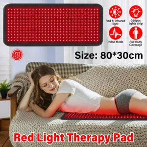 360LED Near Infrared Red Light Therapy Pad For Relief Waist Neck Back Pain Mat - Picture 1 of 16
