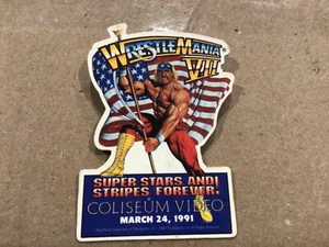 PIN Hulk Hogan WrestleMania VII Coliseum Video WWF WWE March 24 USA Flag - Picture 1 of 4