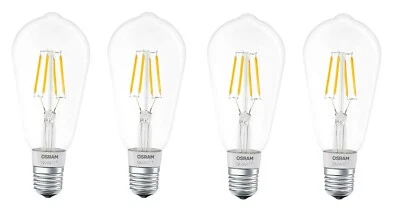 4x OSRAM SMART+ LED Filament Edison BT E27 dimmbar Apple Homekit EEK:G(Spek.A-G) - Bild 1 von 4