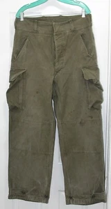 Vintage 1950s French Army M47 Cargo Pants Military Trousers Size 34 x 29.5 - Picture 1 of 12