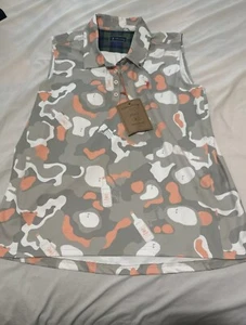 NWT William Murray Womens large Titos Vodka Texas Sleeveless Golf Polo Shirt - Picture 1 of 1
