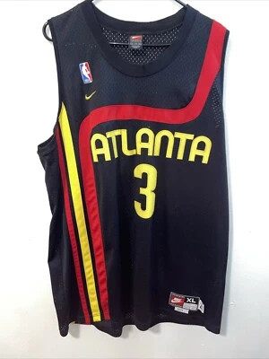 Shareef Abdur-Rahim Nike Rewind Atlanta Hawks Jersey 1974 Throwback Men XL Black - Image 1 of 4