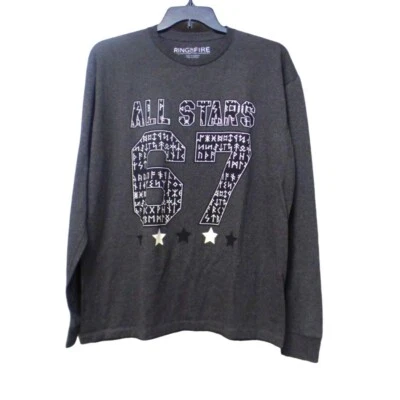 Camiseta de manga larga gráfica Ring of Fire Al Starts 67 para hombre $34,0, talla XL, carbón Foto 1 de 4