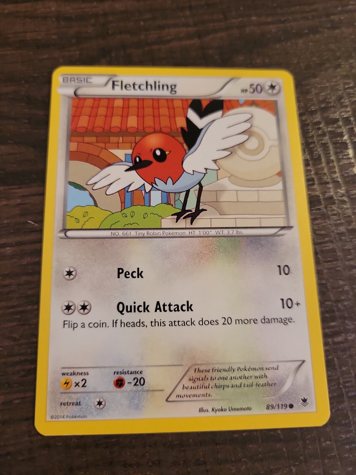 Fletchling Phantom Forces 89/119 Pokemon TCG LP Regular Common