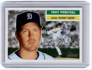 2005 Topps Heritage SP Short Print High Number Troy Percival Detroit Tigers #411