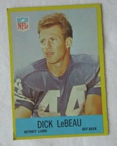 1967 Philadelphia Dick LeBeau #66 Detroit Lions NFL Football Trading Card - Picture 1 of 2
