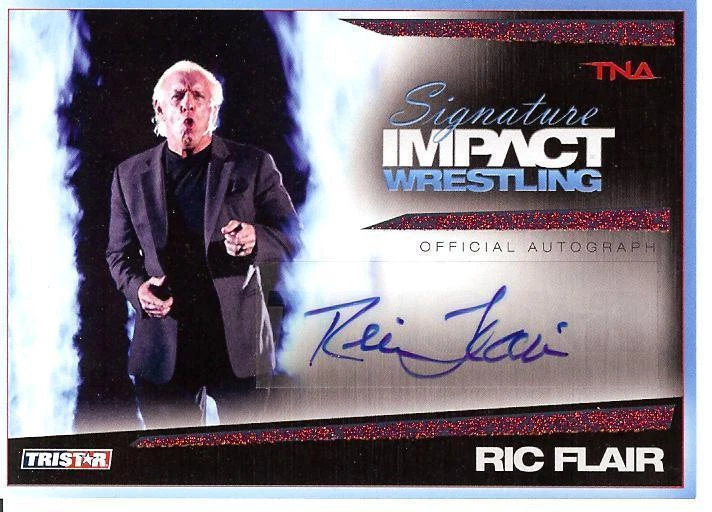 TNA Ric Flair S4 Tristar 2011 Signature Impact RUBY RED Autograph Card SN 2 of 5 - Image 1 of 1