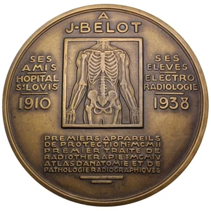 FRANCE Joseph Belot 1938 bronze Medal / X-Ray Radiology by Jean Vernon - Picture 1 of 3