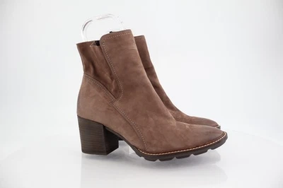 Botín Paul Green Diedra para mujer talla 6,5 UK 9US marrón topo tacón de cuero Foto 1 de 4