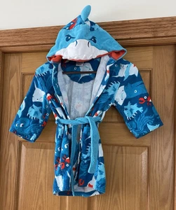 Saint Eve Boys Shark Swimming Towel Robe sz XS (5/6) - Picture 1 of 5