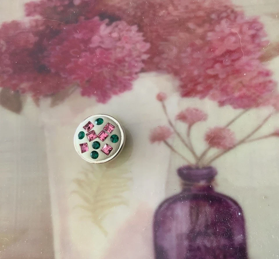 Hermosa joya camaleón pop cristales rosas y verdes esterlina 925 pop Foto 1 de 4