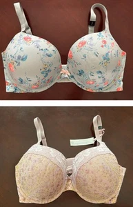 2- NWT Victoria's Secret 38DDD Body by Victoria Padded Push Up Bras - Picture 1 of 14