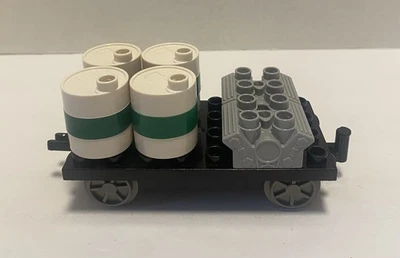 Tambores e motores a óleo personalizados para vagões de carga de trem Lego Duplo - Imagem 1 de 4
