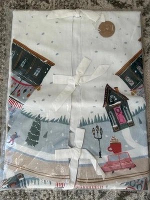 West Elm Pottery Barn CHRISTMAS HOLIDAY SHOPPING TREE SKIRT 48" Diam NWT - Image 1 of 2