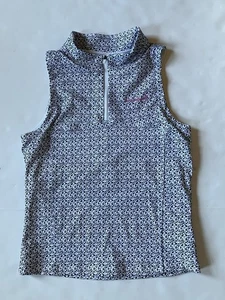 Barstool Sport Golf Ladies Sleeveless Quarter Zip Performance Top Size L EUC - Picture 1 of 6