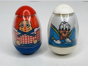 Bobbs Merrill Raggedy Andy Weeble Wobble Toy 1977 Vintage & Disney Donald Duck - Picture 1 of 9