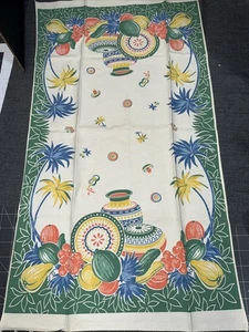 Vintage 1950’s Southwest Mexican Themed Cotton Geschirrtuch 16x29 - Bild 1 von 2
