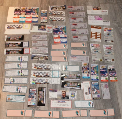 Lote de 65 talones de boletos NASCAR de colección de finales de los 90, principios de los 2000 Foto 1 de 4