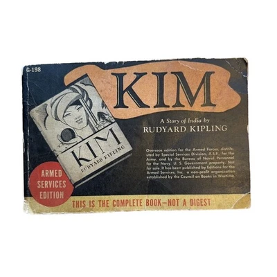 Kim by Rudyard Kipling - Rare 1944 1st Ed Thus, Armed Services Edition WW2 Foto 1 de 4