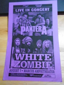 RARE Pantera White Zombie CONCERT FLYER metal DIMEBAG DARRELL rob deftones 1996 - Bild 1 von 2