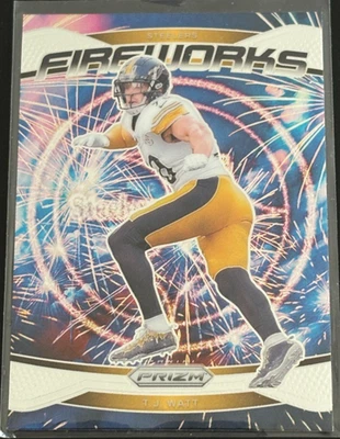 T. J. Watt 2024 Panini Prizm Fireworks #15 Pittsburgh Steelers - Image 1 of 2