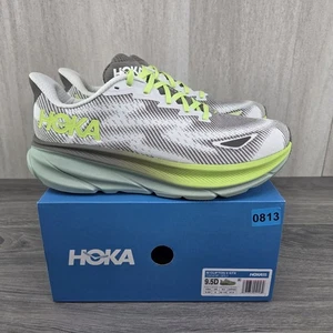 Hoka Clifton 9 Gore Tex Größe 9,5 Herren Schiefer Aloe Vera Weiß Grün Laufschuhe - Bild 1 von 12