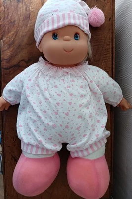 Vintage: Joli poupon 45 cm tête vinyle / corps tissu BERJUSA  C98 - Photo 1/4