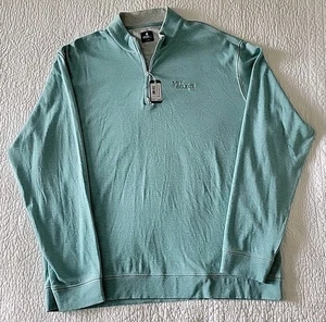 Johnnie-O Hanks 1/4 Zip Pullover Sweater Aegean Sea XXL NWT - Picture 1 of 19