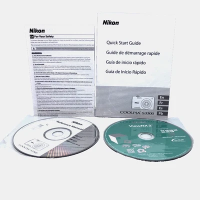 NIKON S3300 COOLPIX DIGITAL CAMERA REFERENCE  DISC and ViewNX2 DISC - Manuals - Image 1 of 4